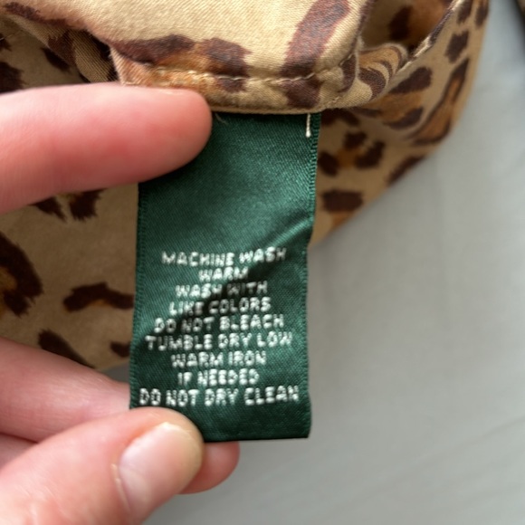 Ralph Lauren Petite animal print button down - Picture 3 of 3